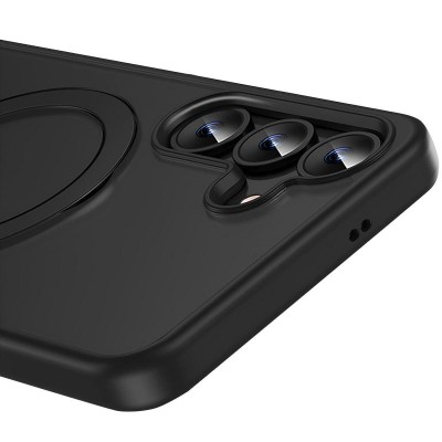 TPU+PC чохол MagSafe Colorful HQ Ring для Samsung Galaxy S25 Black