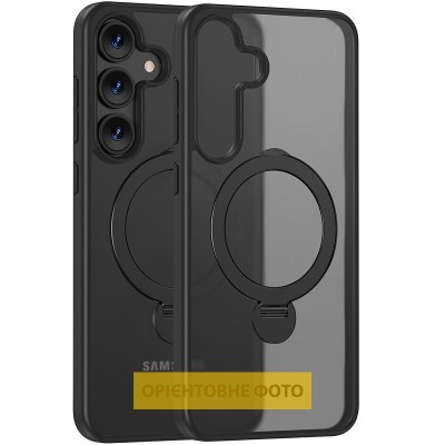 TPU+PC чохол MagSafe Colorful HQ Ring для Samsung Galaxy S25 Edge Black