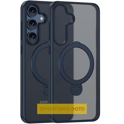 TPU+PC чохол MagSafe Colorful HQ Ring для Samsung Galaxy S25 Edge Dark Blue