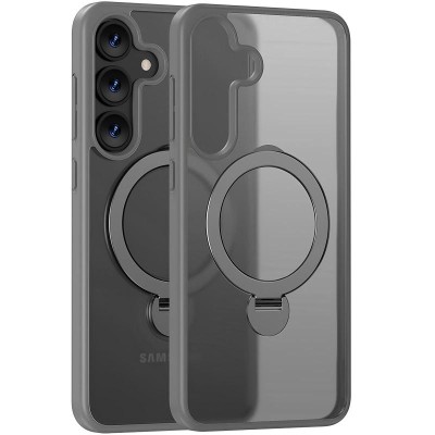 TPU+PC чохол MagSafe Colorful HQ Ring для Samsung Galaxy S25 Grey