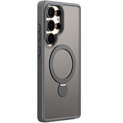 TPU+PC чохол MagSafe Colorful HQ Ring для Samsung Galaxy S25 Ultra Grey
