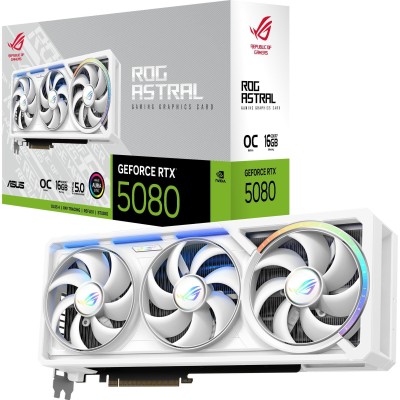 Відеокарта ASUS GeForce RTX 5080 16GB GDDR7 OC ROG-ASTRAL-RTX5080-O16G-WHITE білий (90YV0LV4-M0NA00)