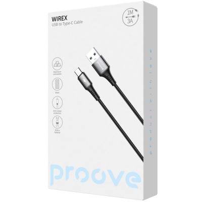 Кабель Proove WireX USB to Type-C 3A (1m) white (CCWX15001202)