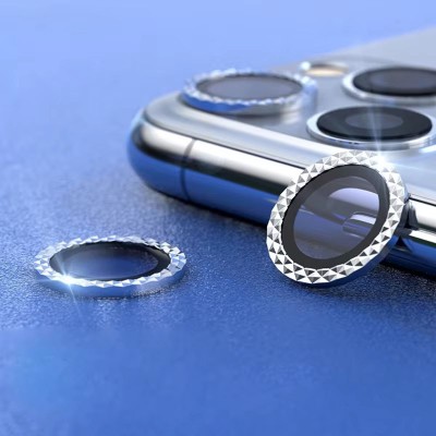 Захисне скло Metal Shine на камеру (у упак.) для Apple iPhone 12 Pro Max Срібний / Silver