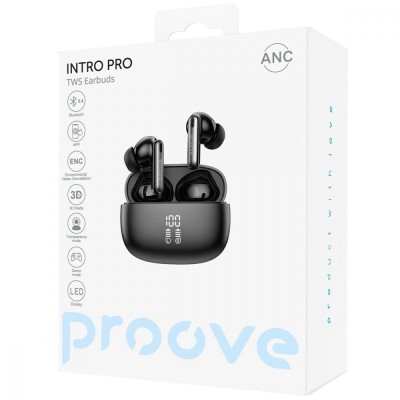 Бездротові навушники Proove Intro Pro TWS with ANC (APP) (TWIP0001AP15) obsidian black