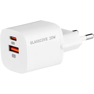 Зарядний Пристрій Glasscove 20W 2-Port Type-C + USB (TC-099PQ20)