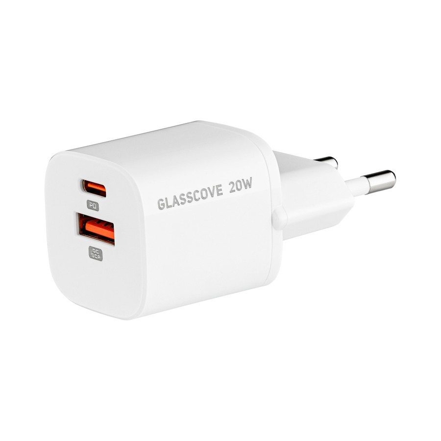 Зарядний Пристрій Glasscove 20W 2-Port Type-C + USB (TC-099PQ20) Зарядний Пристрій Glasscove 20W 2-Port Type-C + USB (TC-099PQ20)