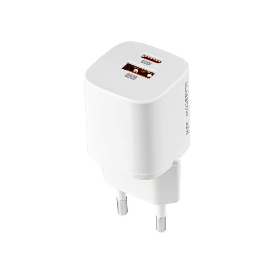 Зарядний Пристрій Glasscove 20W 2-Port Type-C + USB (TC-099PQ20) Зарядний Пристрій Glasscove 20W 2-Port Type-C + USB (TC-099PQ20)