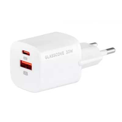 Зарядний Пристрій Glasscove 33W GaN 2-Port Type-C + USB (TC-099BPQ33)