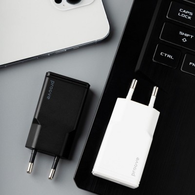 Зарядний Пристрій Proove Slender 30W (Type-C + USB) white