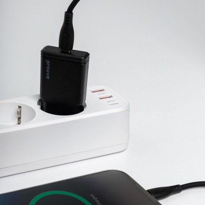 Зарядний Пристрій Proove Slender 30W (Type-C + USB) white