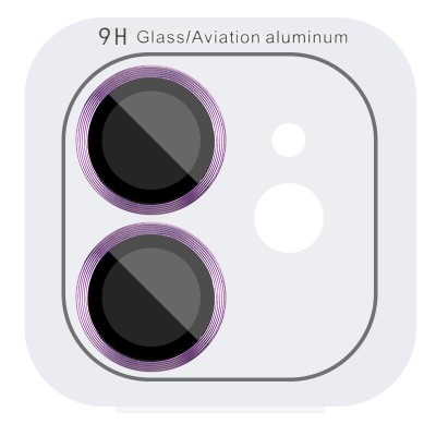Захисне скло Metal Classic на камеру (у упак.) для Apple iPhone 12 / 12 mini / 11 Фіолетовий / Purple