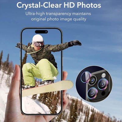 Захисне скло Metal Classic на камеру (у упак.) для Apple iPhone 17 (6.3") Бузковий / Rainbow Захисне скло Metal Classic на камеру (у упак.) для Apple iPhone 17 (6.3") Бузковий / Rainbow