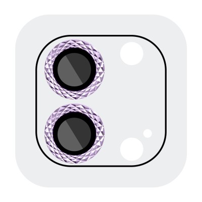 Захисне скло Metal Shine на камеру (у упак.) для Apple iPhone 12 / 12 mini / 11 Фіолетовий / Purple
