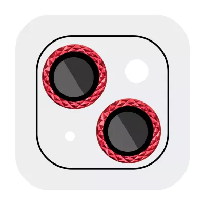 Захисне скло Metal Shine на камеру (у упак.) для Apple iPhone 14 (6.1") / 14 Plus (6.7") Червоний / Red