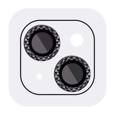 Захисне скло Metal Shine на камеру (у упак.) для Apple iPhone 14 (6.1") / 14 Plus (6.7") Чорний / Midnight