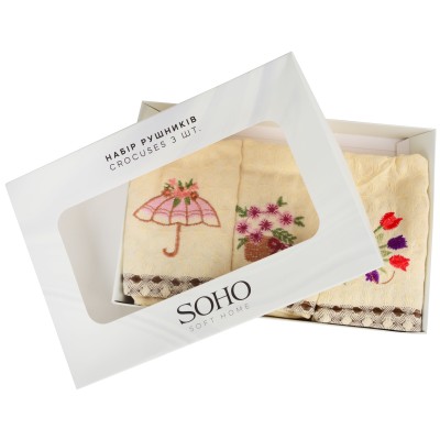 Кухонний текстиль SOHO Набір руш. 25*50см, бавовна 100%, Crocuses 3 шт.