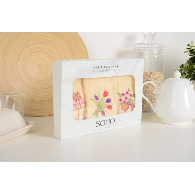 Кухонний текстиль SOHO Набір руш. 25*50см, бавовна 100%, Crocuses 3 шт.