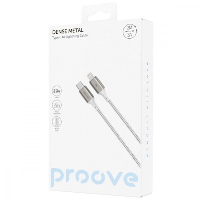 Кабель Proove Dense Metal Type-C to Lightning 27W (2m) (CCDM27002122) white