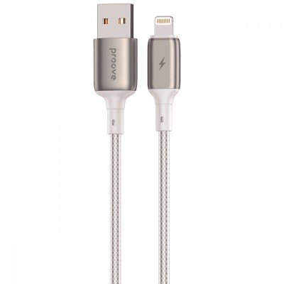 Кабель Proove Dense Metal USB to Lightning 2.4A (2m) (CCDM20001122) white