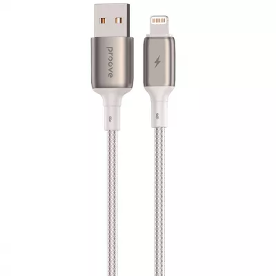 Кабель Proove Dense Metal USB to Lightning 2.4A (2m) (CCDM20001122) white