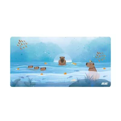 Килимок для миші 2E CAPYBARRA, L(800x400x2мм), синій (2E-PAD-L-CAPY-BLUE)