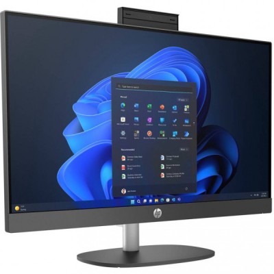 Комп'ютер персональний моноблок HP 245-G10 23.8" FHD IPS AG, AMD R7-7730U, 16GB, F512GB, UMA, WiFi, кл+м, DOS, чорний (8T3N2ES)