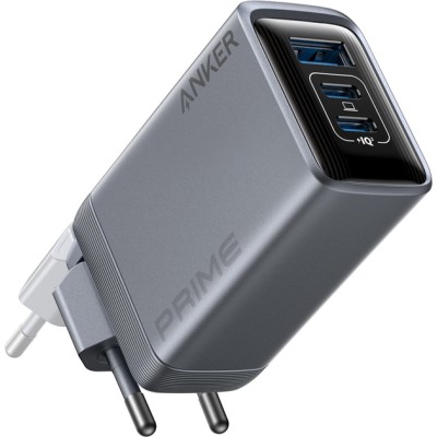 мережева зарядка ANKER GaNPrime Charger - 100W, 2xUSB-C PD & 1xUSB-A Foldable (Срібний)