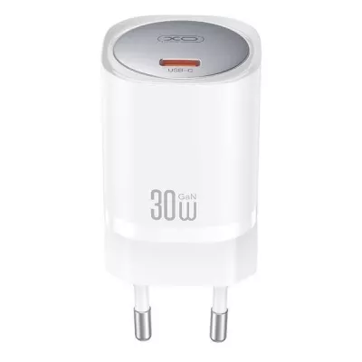 мережева зарядка XO CE20 - 33W Single port USB-C PD30W/PPS33W (Білий)