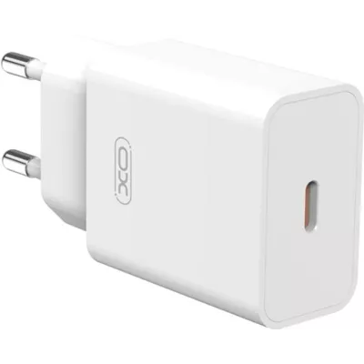мережева зарядка XO L126 - 20W PD Single port USB-C (Білий)