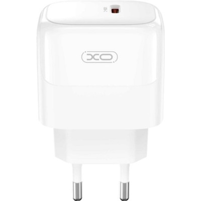 мережева зарядка XO L136 - 20W PD Single port USB-C (Білий)