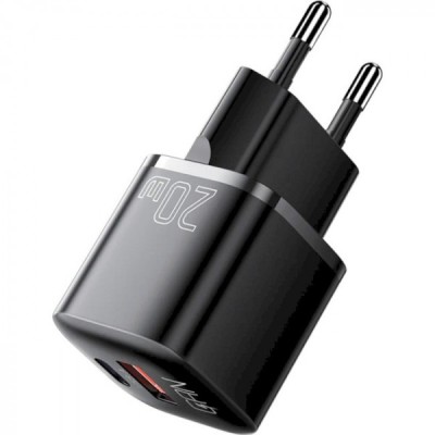 Мережевий Зарядний пристрій ESSAGER Camber 20W GaN travel Phone Charger A+C EU (ECTAC-HMB01-P)