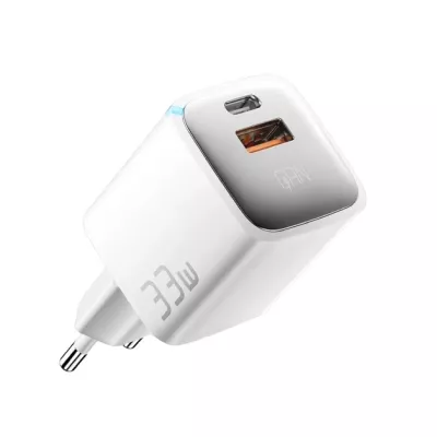 Мережевий зарядний пристрій ESSAGER PoleStar GaN 33W Travel Phone Charger USB A + Type C EU (ECTAC-JXB02-Z)