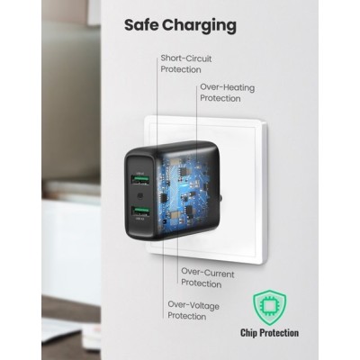 Мережевий Зарядний пристрій UGREEN CD161 36W QC3.0 USB Fast Charger 3A (10216) Black