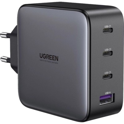 Мережевий зарядний пристрій UGREEN CD226 USB-A+3xUSB-C 100W GaN Tech Fast Charger (40747) Grey