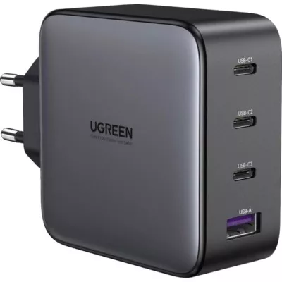 Мережевий зарядний пристрій UGREEN CD226 USB-A+3xUSB-C 100W GaN Tech Fast Charger (40747) Grey