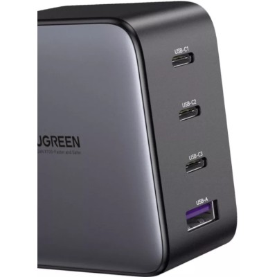 Мережевий Зарядний пристрій UGREEN CD226 USB-A+3xUSB-C 100W GaN Tech Fast Charger with Cable (90575) Grey