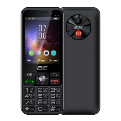 Мобільний телефон 2E E280 2025 2.8" 2SIM, 1500мА•год, Black