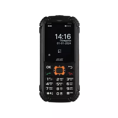 Мобільний телефон 2E R240 2025 2.4" 2SIM, 2500мА•год, Black