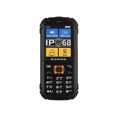 Мобільний телефон 2E R240 2025 2.4" 2SIM, 2500мА•год, Black