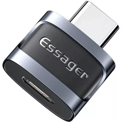 Адаптер ESSAGER Xuankong OTG (Micro Female to Type-C male) USB 3.0 Adaptor (EZJMC-XL01) Grey