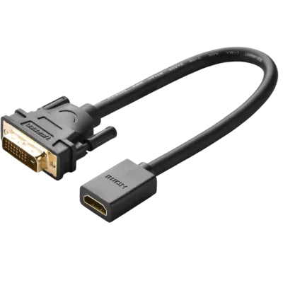 Адаптер UGREEN DVI Male To HDMI Female Adapter Cable 22cm Black (20118)