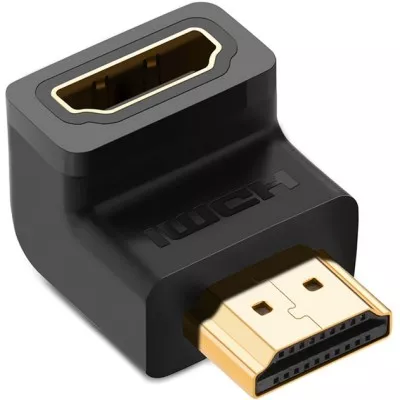 Адаптер UGREEN HD112 HDMI Male To Female Angled Adapter-Down (20109) Black