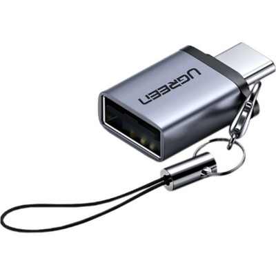 Адаптер UGREEN US270 Type C To USB 3.0 A Adapter Cable With Lanyard Space Gray (50283)