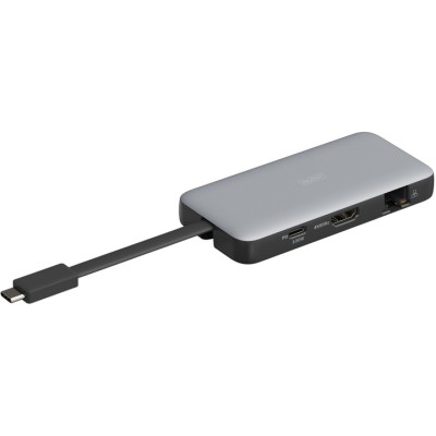 Док-станція USB-C, 7 портів, 1xHDMI, 2xUSB 3.2 Gen 1, 1xRJ45, 1xSD, 1xMicroSD, 1xPD DA-70916 DIGITUS by ASSMANN