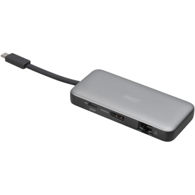 Док-станція USB-C, 7 портів, 1xHDMI, 2xUSB 3.2 Gen 1, 1xRJ45, 1xSD, 1xMicroSD, 1xPD DA-70916 DIGITUS by ASSMANN