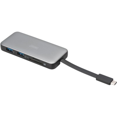 Док-станція USB-C, 7 портів, 1xHDMI, 2xUSB 3.2 Gen 1, 1xRJ45, 1xSD, 1xMicroSD, 1xPD DA-70916 DIGITUS by ASSMANN