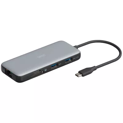 Док-станція USB-C, 7 портів, 1xHDMI, 3xUSB 3.2 Gen 2, 1xRJ45, 1xSD, 1xMicroSD, 1xPD DA-70914 DIGITUS by ASSMANN