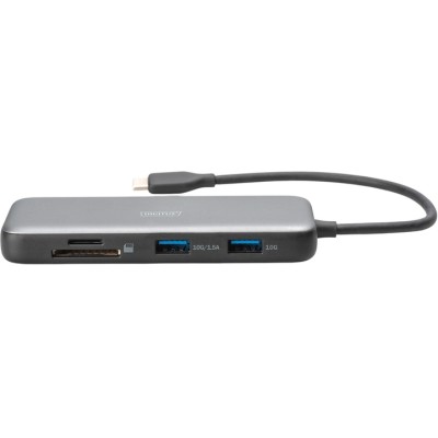 Док-станція USB-C, 8 портів, 2xHDMI, 3xUSB3.0, 1xRJ45, 1xSD, 1xMicroSD, 1xUSB-CPD DA-70915 DIGITUS by ASSMANN
