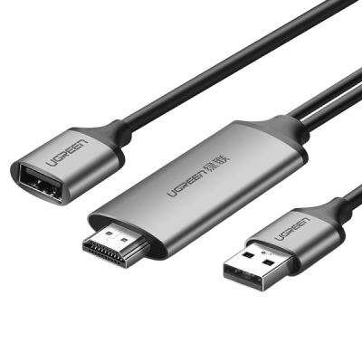 Конвертер UGREEN CM151 USB To HDMI Digital AV Adapter 1.5m Gray (50291)